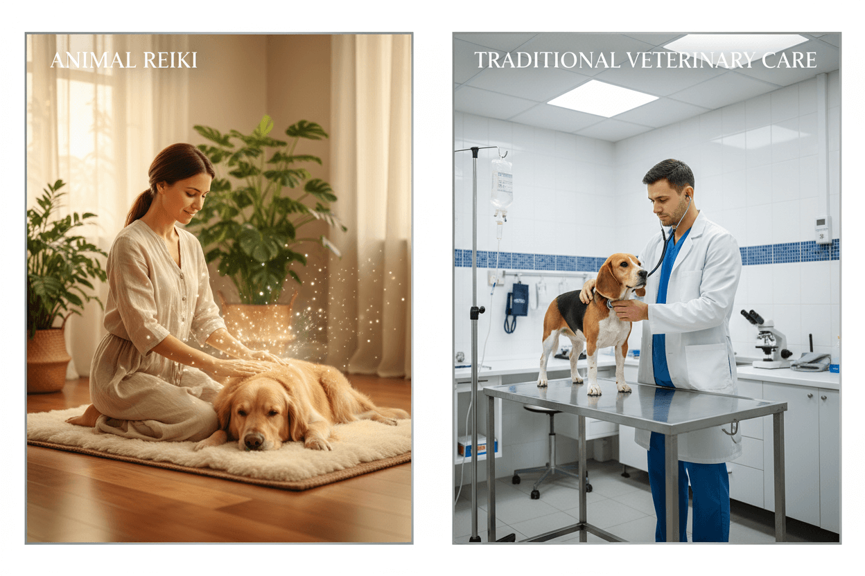 Animal Reiki vs. Traditional Veterinary Care: How They Work Together
