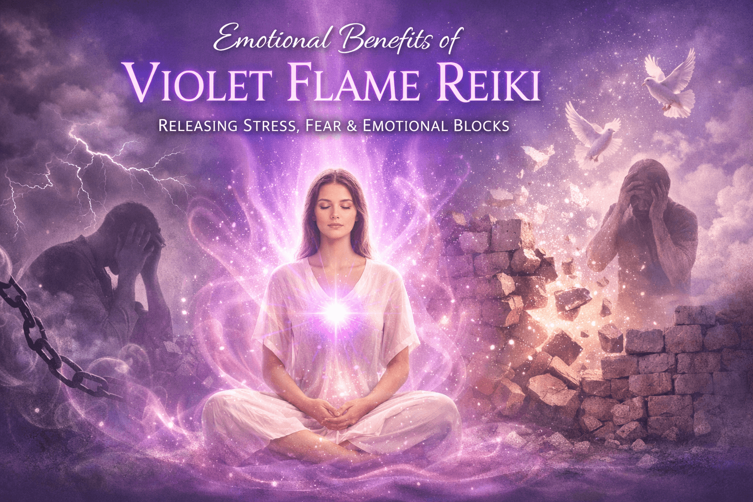 Emotional Benefits of Violet Flame Reiki: Releasing Stress, Fear, and Emotional Blocks